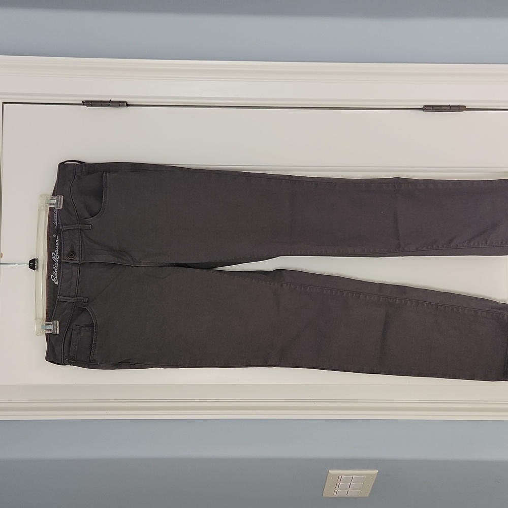 Eddie Bauer slim straight slightly curvy Brown Jean Size 14